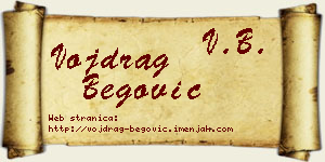 Vojdrag Begović vizit kartica